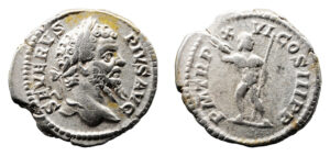 Septimius Severus AR Denarius - Jupiter Brandishing Thunderbolt