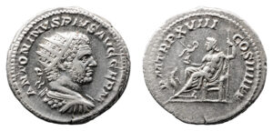 Caracalla AR Antoninianus - Jupiter Holding Victory