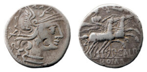 Publius Calpurnius AR Denarius - Venus in Biga