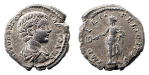 Caracalla AR Denarius - Felicitas Holding a Caduceus