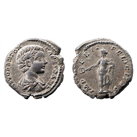 Caracalla AR Denarius - Felicitas Holding a Caduceus