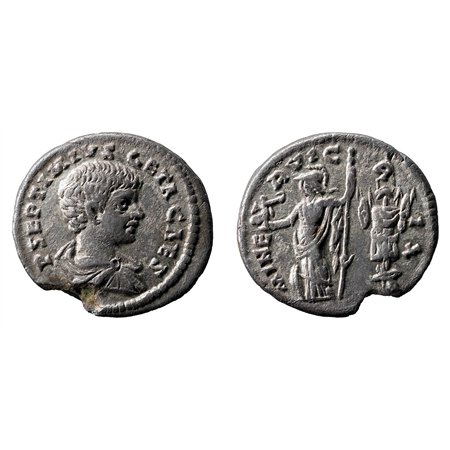 Geta AR Denarius - MINER VICTRIX (Laodicea ad Mare)