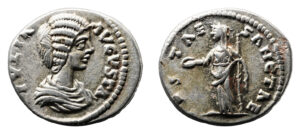 Julia Domna AR Denarius - VESTAE SANCTAE (Laodicea ad Mare Mint)