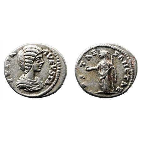 Julia Domna AR Denarius - VESTAE SANCTAE (Laodicea ad Mare Mint)