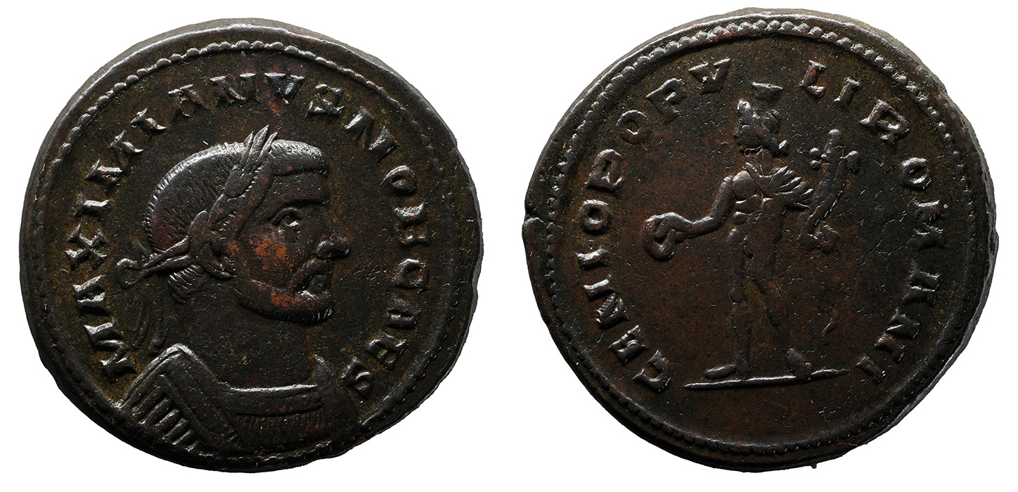 Galerius AE Follis - GENIO POPVLI ROMANI (London Mint)