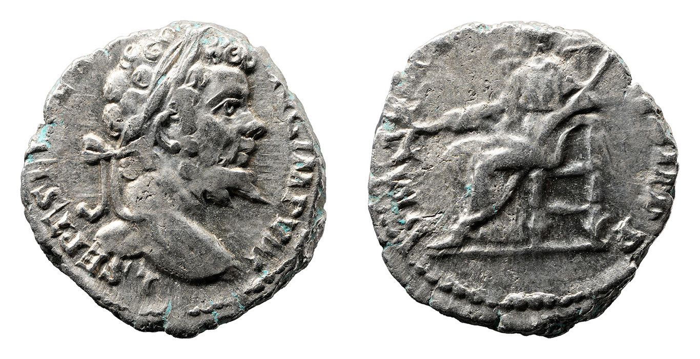 Septimius Severus AR Denarius - Pax Seated
