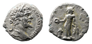 Septimius Severus AR Denarius - Genius Sacrificing