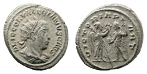 Valerian II BI Antoninianus - VICTORIA PART (Antioch Mint)