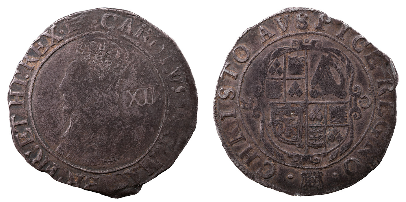 Charles I AR Shilling - Stuart - Group D (London Mint)
