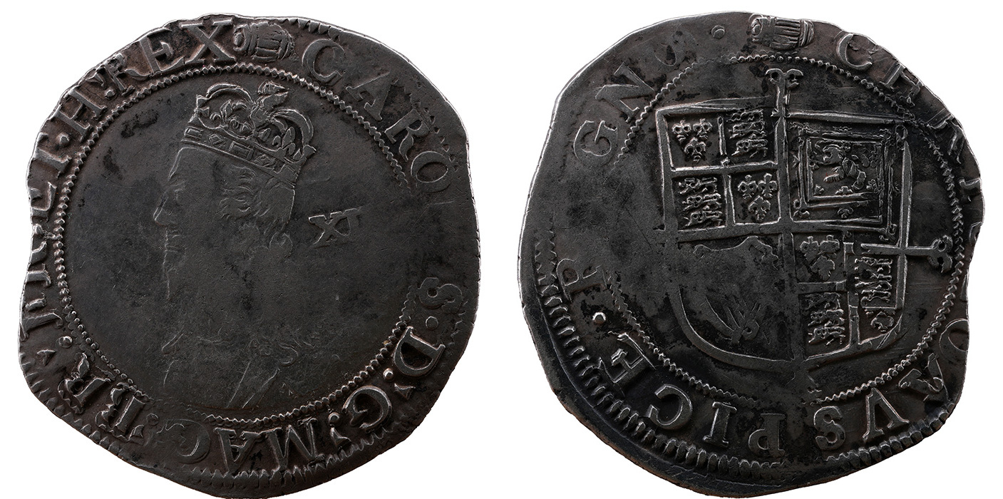 Charles I AR Shilling - Stuart - Aberystwyth Bust (London Mint)