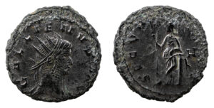 Gallienus Silvered AE Antoninianus - SECVRIT PERPET (Rome Mint)