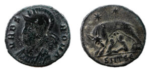 Constantine I AE Nummus - VRBS ROMA (Thessalonica Mint)