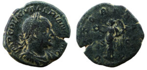 Valerian AE Sestertius - VICTORIA AVGG (Lugdunum Mint)